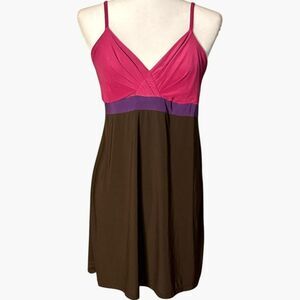 Pink and Brown Babydoll Loungewear Dress